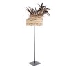 BAZAR BIZAR The Guinea Feather Hat on Stand - Natural Black stojacia dekorácia