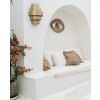 BAZAR BIZAR The Raffia Eye Mirror - Natural - M zrkadlo