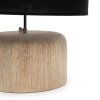 BAZAR BIZAR The Teak Wood Table Lamp - Natural Black stolové svietidlo