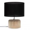 BAZAR BIZAR The Teak Wood Table Lamp - Natural Black stolové svietidlo