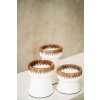 BAZAR BIZAR The Pretty Candle Holder - White Natural - M svietnik