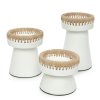 BAZAR BIZAR The Pretty Candle Holder - White Natural - M svietnik