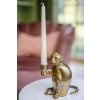 BAZAR BIZAR The Monkey Candle Holder #1 - Brass svietnik