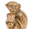 BAZAR BIZAR The Monkey Candle Holder #1 - Brass svietnik