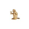 BAZAR BIZAR The Monkey Candle Holder #1 - Brass svietnik