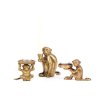 BAZAR BIZAR The Monkey Candle Holder #1 - Brass svietnik