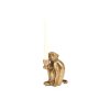 BAZAR BIZAR The Monkey Candle Holder #1 - Brass svietnik