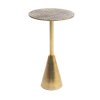 BAZAR BIZAR The Croco Side Table - Brass príručný stolík