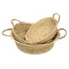 BAZAR BIZAR The Raffia Basket Tray - Natural - M úložný kôš