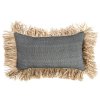 BAZAR BIZAR The Cotton Bonita Cushion Cover - Natural Black - 30x50 obliečka