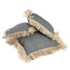 BAZAR BIZAR The Cotton Bonita Cushion Cover - Natural Black - 60x60 obliečka