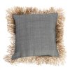 BAZAR BIZAR The Cotton Bonita Cushion Cover - Natural Black - 60x60 obliečka