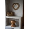 BAZAR BIZAR The Raffia Shell Heart - Natural White - L závesná dekorácia
