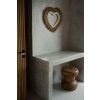 BAZAR BIZAR The Raffia Shell Heart - Natural White - L závesná dekorácia