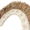 BAZAR BIZAR The Raffia Shell Heart - Natural White - L závesná dekorácia