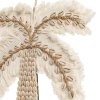 BAZAR BIZAR The Cotton Shell Palm Tree - White Natural závesná dekorácia