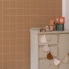 DEKORNIK Simple Irregular Check Pattern Cinnamon - Tapeta