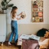 DEKORNIK Simple Dots Minimini Cinnamon Powder Pink - Tapeta