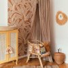 DEKORNIK Classic Big Palm Leaves Ivory Cinnamon - Tapeta