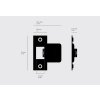 BUSTER+PUNCH Strike Plate / T Shape / 54 Mm Door - dverové kovanie