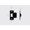 BUSTER+PUNCH Strike Plate / T Shape / 60 Mm Door - dverové kovanie