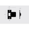 BUSTER+PUNCH Strike Plate / T Shape / 75 Mm Door - dverové kovanie