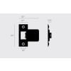 BUSTER+PUNCH Strike Plate / T Shape / 75 Mm Door - dverové kovanie