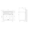 DOLCEVITA 90 INDUCTION HOB DOUBLE OVEN