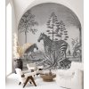 WALLCOLORS Zebra on Agave Wallpaper - tapeta (POVRCH Wallstick)