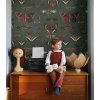 WALLCOLORS Butterflies Vert Wallpaper - tapeta (POVRCH Wallstick)