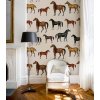 WALLCOLORS Horses Beige wallpaper - tapeta (POVRCH Wallstick)