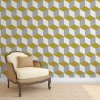54243 8 vladila yellow and white cube tapeta