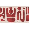 VLADILA Tribal Tide Watercolor Red - tapeta