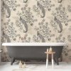 54783 vladila pomegranate garden in grey tapeta