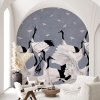 55830 6 vladila grus japonesis in blue tapeta
