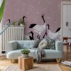 55833 6 vladila grus japonesis in pink tapeta