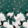 55836 2 vladila grus japonesis in green tapeta