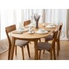 MOOD SELECTION Orbit Okrúhly rozkladací dubový stôl 110 cm do 210 cm