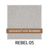 MOOD SELECTION Baria Šedá čalúnená stolička s drevenými nohami R5