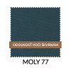 MOOD SELECTION Bresso Čalúnená stolička modrá s drevenými nohami M77