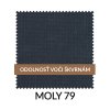 MOOD SELECTION Bresso Čalúnená stolička tmavomodrá s drevenými nohami M79