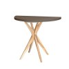 eng pm JUBI Halfround Extendable Table diam 90cm Beaver Brown 6103 2