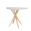 eng pm JUBI Halfround Extendable Table diam 90cm Pearl Grey 6104 1