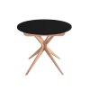 eng pl Round Extendable Dining Table JUBI 90cm Black 6718 1